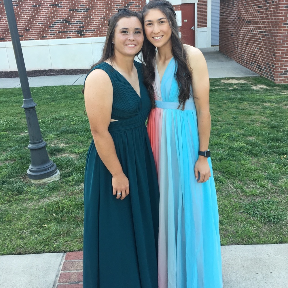 Green maxi formal dress